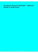  Qualitative Research 2026&sol; 2027 &ndash; Comprehensive Methods&comma; Research Design & Study Guide