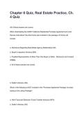 Chapter 6 Quiz & Chapter 4 Quiz&colon; Real Estate Practice Questions & Answers &vert; Real Estate Exam Study Guide