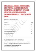 DBIA ACTUAL EXAM QUESTIONS AND CORRECT ANSWERS &lpar;VERIFIED ANSWERS&rpar; PLUS RATIONALES 2026-2027 Q&A &vert; INSTANT DOWNLOAD PDF
