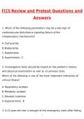 FCCS Review and Pretest &lpar;2026&rpar; Actual Questions & Answers 100&percnt; Guarantee Pass &lpar;2026 &sol; 2027&rpar;