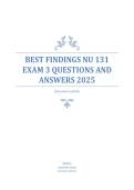 BEST FINDINGS NU 131 Exam 3 &vert; Nursing Exam Study Guide & Test Prep