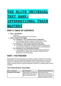 2026&sol;2027 ELITE International Trade Economics Test Bank & Study Guide &vert; Advanced Q&A with Mentor Analysis
