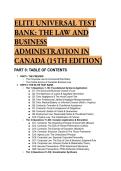 2026&sol;2027 ELITE TEST BANK&colon; The Law and Business Administration in Canada &lpar;15th Edition&rpar; - Smyth &vert; S-Tier Grade A&plus;