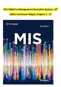 Management Information Systems 10th Edition Test Bank by Hossein Bidgoli 2026&sol;2027 &vert; MIS Questions&comma; Answers & Exam Prep
