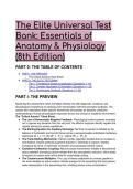 2026&sol;2027 The Elite Universal Test Bank&colon; Essentials of Anatomy & Physiology &lpar;8th Edition&rpar; &vert; High-Yield Synthesis Questions with Master-Level Rationales