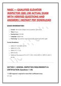 NAEC &mdash; QUALIFIED ELEVATOR &NewLine;INSPECTOR &lpar;QEI&rpar; 200 ACTUAL EXAM &NewLine;WITH VERIFIED QUESTIONS AND &NewLine;ANSWERS &vert; INSTANT PDF DOWNLOAD 