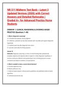NR 511 Midterm Test Bank &ndash; Latest 3 &NewLine;Updated Versions &lpar;2026&rpar; with Correct &NewLine;Answers and Detailed Rationales &vert; &NewLine;Graded A&plus; for Advanced Practice Nurse &NewLine;Students 