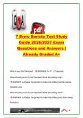 7 Brew Barista Test Study Guide 2026&sol;2027 &ndash; 113 Exam Questions & Answers&comma; Espresso&comma; Drink Recipes&comma; Scoops&comma; Milk&comma; Chillers & 7 Energy