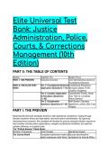 2026&sol;2027 Elite Universal Test Bank&colon; Justice Administration&comma; Police&comma; Courts&comma; & Corrections Management &lpar;10th Ed&period;&rpar; &ndash; Expert Scenarios & Mentor Analysis
