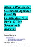 2026&sol;2027 Alberta Wastewater Collection Operator &lpar;Level II&rpar; Certification Test Bank &vert; S-Tier Scenarios & Answers