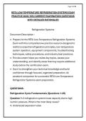 RETA LOW-TEMPERATURE REFRIGERATION SYSTEMS EXAM &NewLine;PRACTICE 2026 &lpar;105&rpar; CURRENT EXAMINATION QUESTIONS &NewLine;WITH DETAILED RATIONALES 