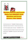 Michigan Hydronic and Process Piping Test 2026&sol;2027 &ndash; 73 Questions & Answers&comma; Act 230&comma; STRA Act 407&comma; Boiler Rules&comma; ASME CSD-1 & Safety Valves