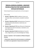 &NewLine;MEDICAL-SURGICAL NURSING &ndash; 2026 EXAM &NewLine;REVIEW & PRACTICE TEST QUESTIONS