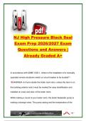 NJ High Pressure Black Seal Exam Prep 2026&sol;2027 &vert; 40&plus; Questions & Answers &vert; Boilers&comma; NJAC 12&colon;90&comma; ASME CSD-1&comma; Steam Systems & Safety &vert; New Jersey
