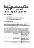 2026&sol;2027 The Elite Physics Test Bank&colon; Principles of Physics 12th Edition &lpar;Halliday & Resnick&rpar; &vert; S-Tier Questions & Rationales
