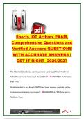 Sports IOT Arthrex Exam 2026&sol;2027 &vert; 130&plus; Questions & Verified Answers &vert; Arthroscopy&comma; ACL&comma; Rotator Cuff&comma; Ankle&comma; Biologics & Arthrex Products &vert; Arthrex
