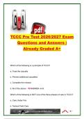 TCCC Pre-Test 2026&sol;2027 &vert; 100&plus; Questions & Answers &vert; MARCH&comma; Hemorrhage Control&comma; Tourniquets&comma; Airway&comma; Shock & TACEVAC &vert; Tactical Combat Casualty Care