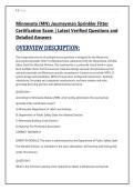 Minnesota &lpar;MN&rpar; Journeyman Sprinkler Fitter &NewLine;Certification Exam &vert; Latest Verified Questions and &NewLine;Detailed Answers 