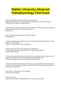 Walden University Advanced Pathophysiology Final Exam