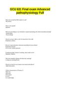GCU 631 Final exam Advanced pathophysiology Full