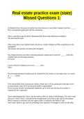 Real estate practice exam &lpar;state&rpar; Missed Questions 1&lowbar;