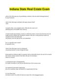Indiana State Real Estate Exam