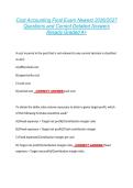 Cost Accounting Final Exam Newest 2026&sol;2027 &NewLine;Questions and Correct Detailed Answers &NewLine;Already Graded A&plus;