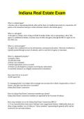 Indiana Real Estate Exam Answered