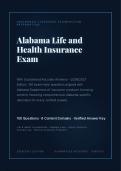 ALABAMA LIFE & HEALTH INSURANCE ACTUAL EXAM 2026&sol;2027 &vert; Guaranteed Accurate Answers &vert; State Licensing Test Prep &vert; Pass Guaranteed - A&plus; Graded&NewLine;&NewLine;