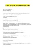 State Portion&comma; Real Estate Exam