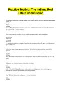 Practice Testing&lowbar; The Indiana Real Estate Commission