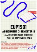 EUP1501 Assignment 3 Semester 2 MEMO &vert; Due 10 September 2026