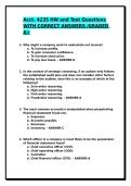 ACCT ACCT 4235 FINAL EXAM WITH CORRECT ANSWERS&sol;GRADED A&plus; &sol;ACTUAL EXAMS&excl;&excl;&excl;