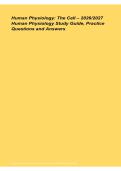 Human Physiology&colon; The Cell 2026&sol; 2027 &ndash; Study Guide&comma; Practice Questions & Answers