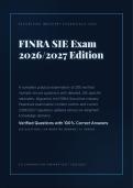 FINRA SIE EXAM FILES 2026&sol;2027 &vert; Complete Q&A Package Deal &vert; 300&plus; Verified Questions & Answers &vert; Securities Industry Essentials Prep &vert; Pass Guaranteed - A&plus; Graded