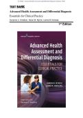 Test Bank - Advanced Health Assessment and Differential Diagnosis&colon; Essentials for Clinical Practice 1st Edition &lpar;Smeltzer&comma; 2020&rpar;&comma; Chapter 1-12&vert; All Chapters
