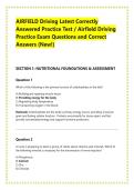 AIRFIELD Driving Latest Correctly &NewLine;Answered Practice Test 