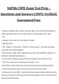 NAPSRx CNPR Exam Test Prep Questions and Answers&comma; 2027&sol;2028 Exam Preparation Material