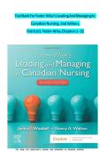 Yoder-Wise&rsquo;s Leading and Managing in Canadian Nursing&comma; 2nd Edition &vert; Chapters 1&ndash;32 &vert; Complete Practice Questions & Verified Answersg