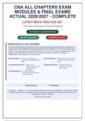 CNA &lpar;Certified Nursing Assistant&rpar; Complete Exam Prep 2026&sol;2027&colon; 170 Questions with Answers & Rationales &vert; Guaranteed Pass
