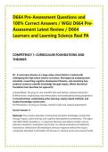 D664 Pre-Assessment Questions and &NewLine;100&percnt; Correct Answers 