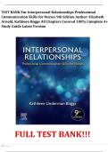 TEST BANK For Interpersonal Relationships Professional Communication Skills for Nurses 9th Edition Author&colon; Elizabeth Arnold&comma; Kathleen Boggs All Chapters Covered 100&percnt; Complete A&plus; Study Guide Latest Version