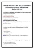 HESI PN Exit Exam &lpar;Latest 2026&sol;2027 Update&rpar; &vert; 200 Questions &Answers with Rationales &vert; Nursing HESI Prep