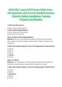 2026&sol;2027 Latest EVITP Exam FINAL Prep &ndash; 230 Questions with Correct Detailed Answers &vert; Electric Vehicle Installation Training Program Certification