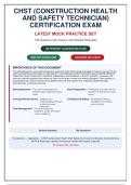 CHST &lpar;Construction Health and Safety Technician&rpar; Exam Prep&colon; 130 Questions with Verified Answers & Rationales &vert; Latest Practice Set