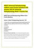 NR507 Advanced Pathophysiology Week &NewLine;2 &ndash; Cardiac Functions and CAD Multiple &NewLine;Choice Questions and Correct Answers &NewLine;Review