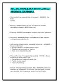 ACC 241 FINAL EXAM WITH CORRECT ANSWERS&period;&sol;ACTUAL EXAMS &sol;GRADED A&plus;