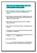  BYU ACC 241 FINAL EXAM WITH CORRECT ANSWERS&period;&sol;ACTUAL EXAMS &sol;GRADED A&plus;