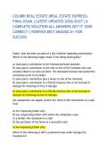 COLIBRI REAL ESTATE &lpar;REAL ESTATE EXPRESS&rpar; FINAL EXAM &vert;LATEST UPDATED 2026&sol;2027 &vert;A COMPLETE SOLUTION ALL ANSWERS GET IT 100&percnt; CORRECT &vert;VERIFIED BEST GRADED A&plus; FOR SUCCESS