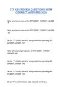 777 KSV REVIEW QUESTIONS WITH CORRECT ANSWERS 2026 - verified solutions 2026